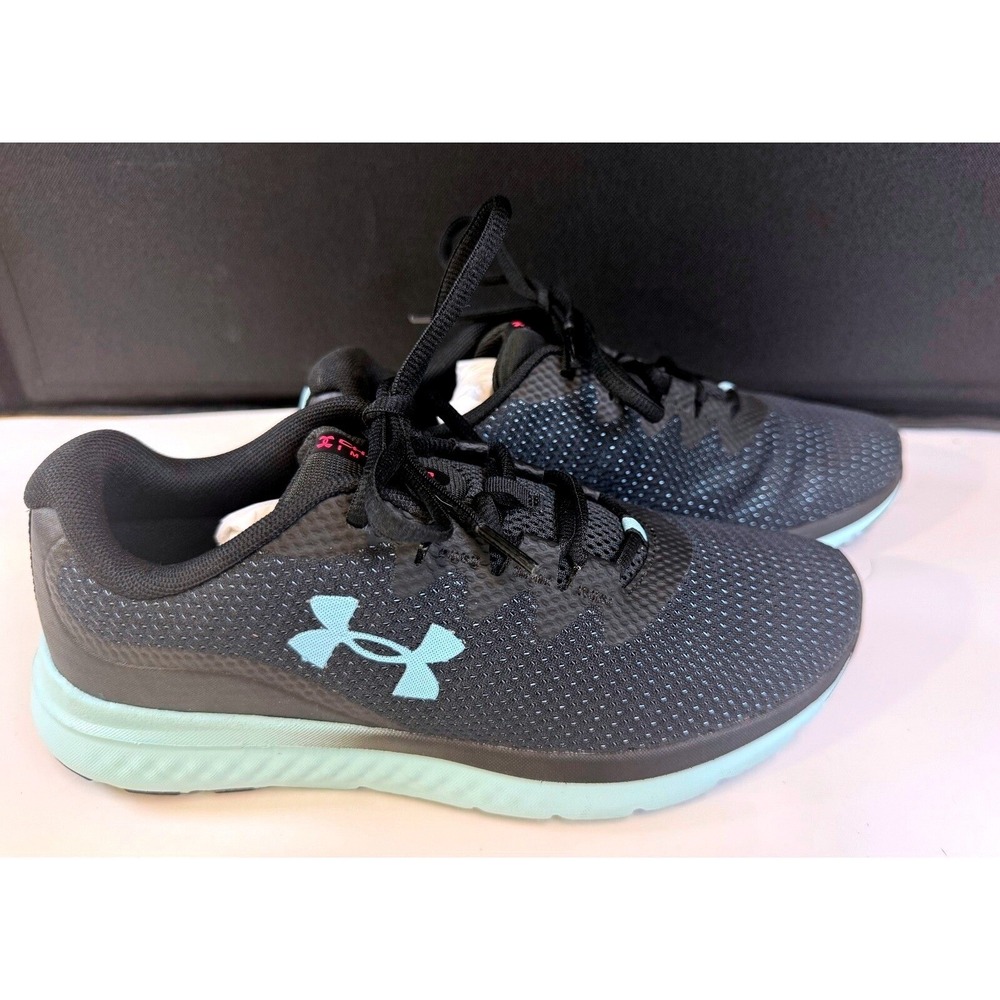 Under Armour Charged Impulse Womens Running Shoes Black Blue Pink Sneakers